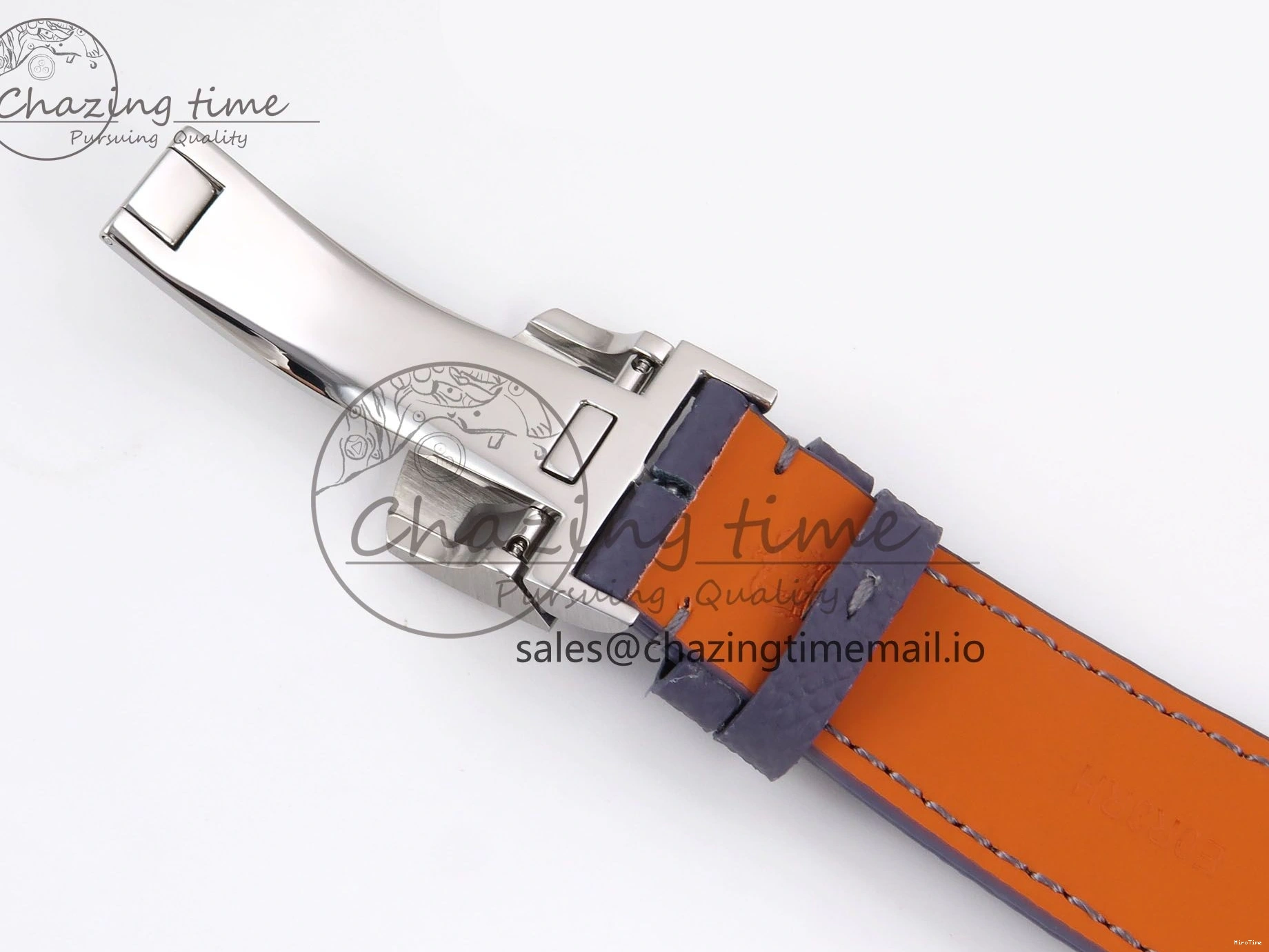MIROTIME 0502 Lightweight Portugieser Automatic SS IW501708 APSF 1:1 Best Edition Light Blue Dial on Gray Leather Strap A 7012